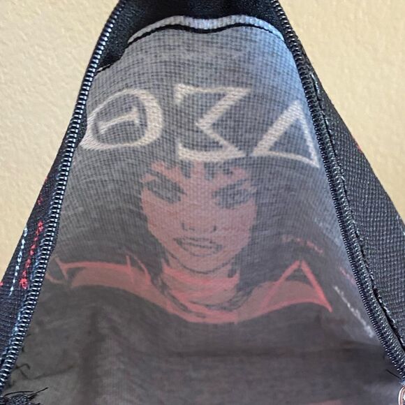 NWT New Delta Sigma Theta Sorority Black & Red Cosmetic/Make-Up Bag/Pouch. - Picture 2 of 5